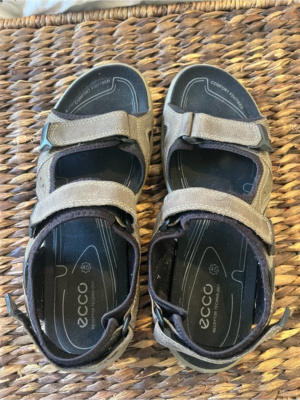 Ecco Yucatan Sport Sandals Men’s Size 45 US 11/11.5 Leather Hiking Comfort Strap